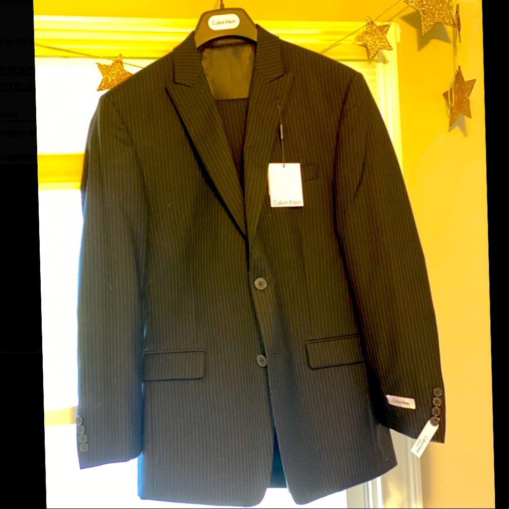 Men’s Black Pinstripe two-piece suit
